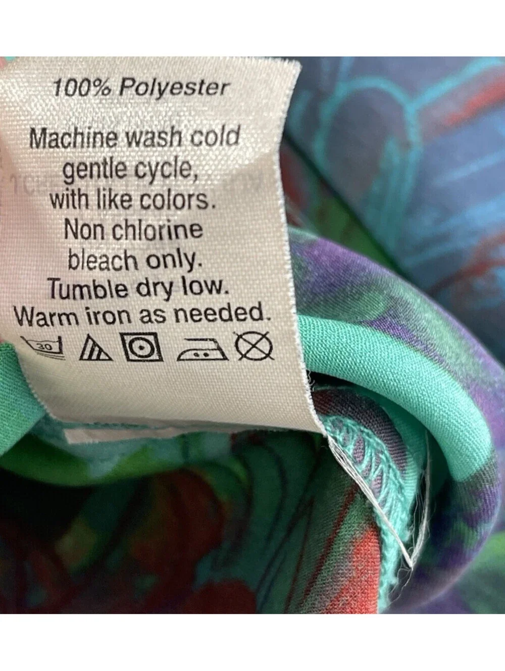J Crew Women Green Floral Satin Long Sleeve Basic Blouse Round Neck Size XS
